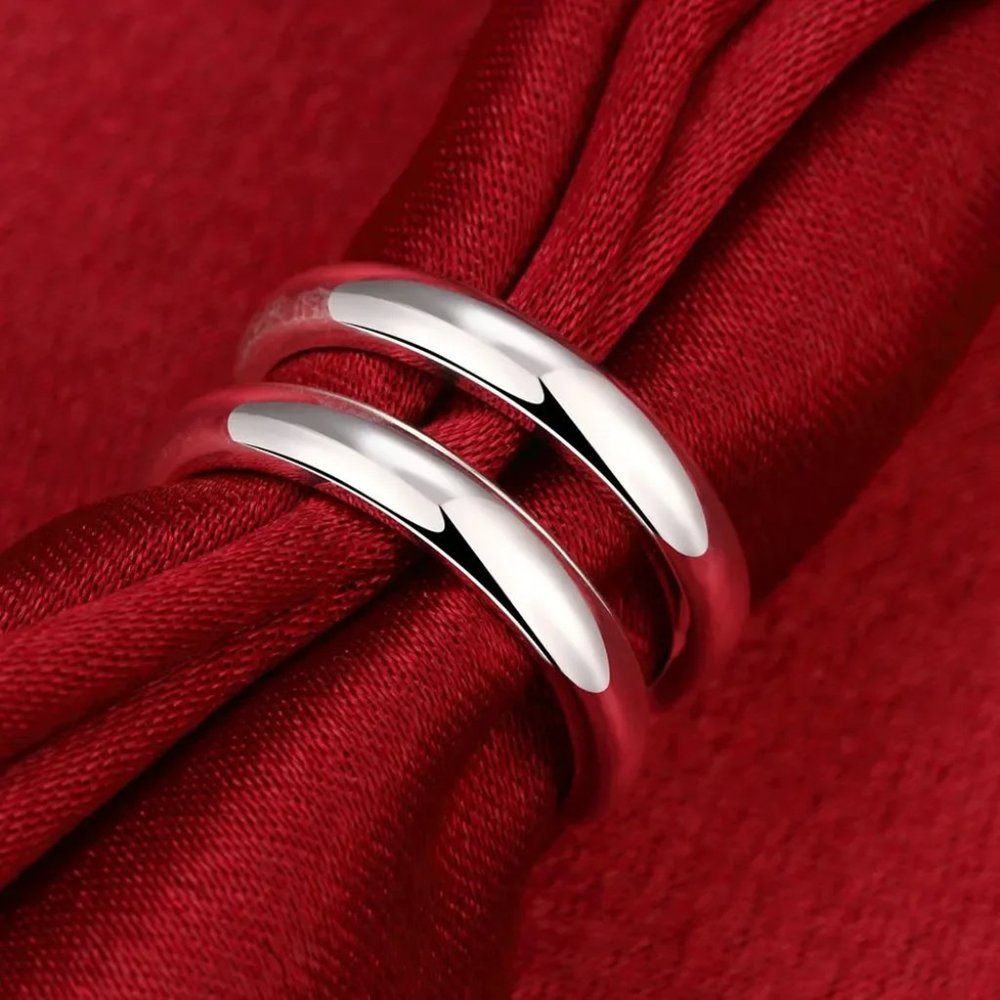 🌟 925 Sterling Silver Luxury Earrings Necklace Bracelet And Ring Adjustable - Picture 5 of 14